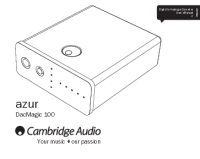 Cambridge Audio DacMagic 100 - Owners manual 